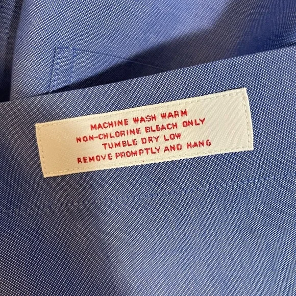 BROOKS BROTHERS Mens 16-34 Dress Shirt Traditional Fit Non Iron Blue Button Down - Picture 4 of 9